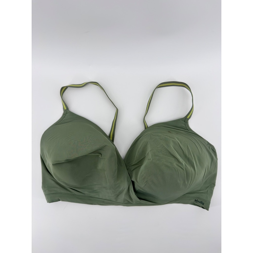Kindly Yours Wireless Bra Olive Green Sea Spray XXXL